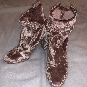 Pink Velvet high heels